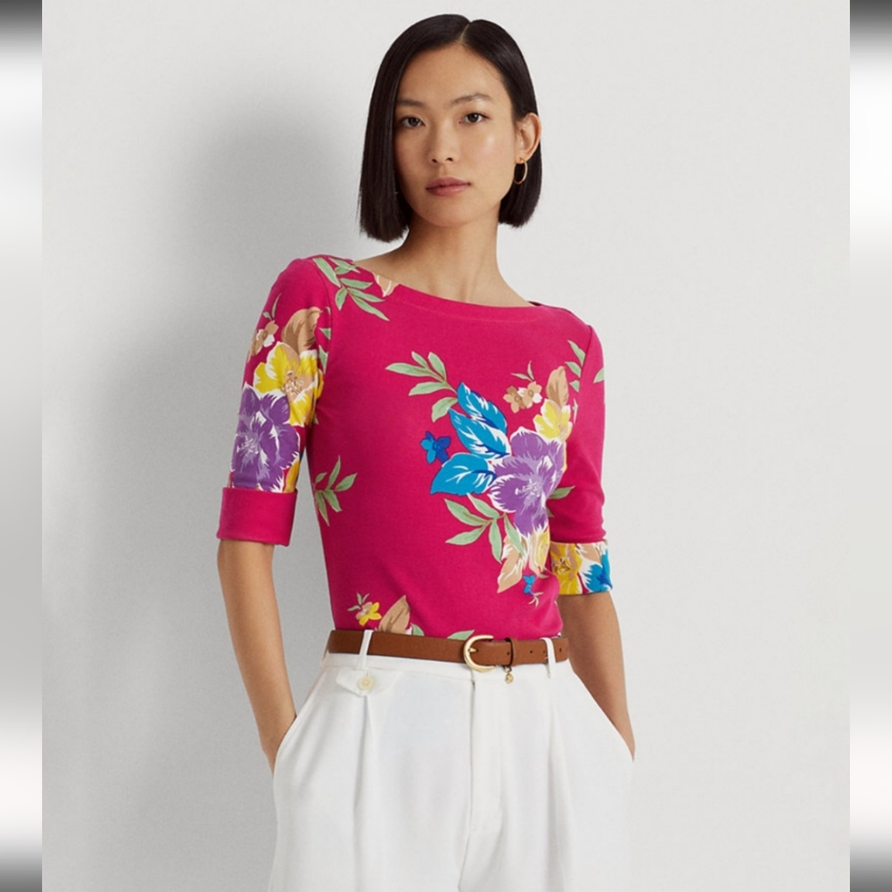 Ralph Lauren floral stretch cotton top